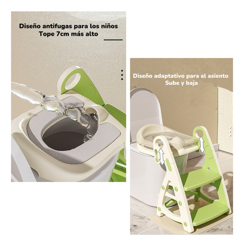 Asiento Adaptador Escalera Inodoro Niños Rosado Lubabycas