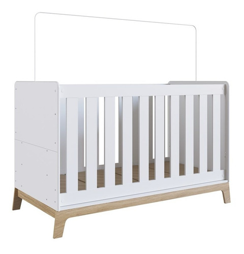Berço 3 Em 1 Colchão Certificado Favo De Mel 011 Bco Cor Branco