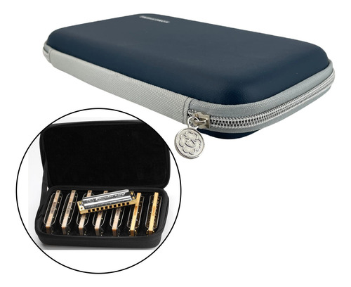 Práctico Eva 10 Agujeros Harmonicas Mouth Organ Storage Bag