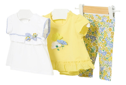 Conjunto Playeras Mayoral Bebé Niña 3 Piezas Flores
