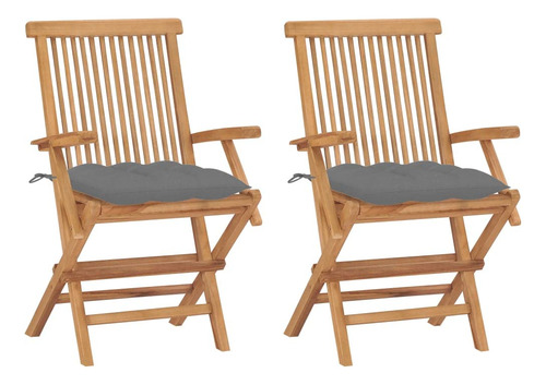 Juego De 2 Sillas De Comedor De Madera Rústica Apilables Con