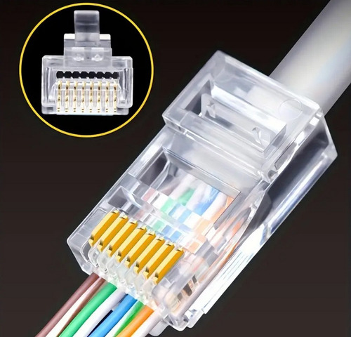 Conector Rj45 Ez Pasante Pass-trough 10 Unds