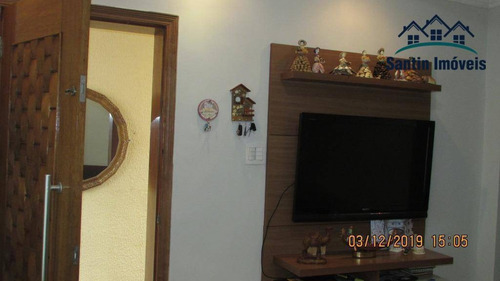 Imagem 5 de 29 de Sobrado Com 2 Dormitórios (01 Suíte)espaço Gourmet,02 Vagas Cobertas À Venda, 137 M² Por R$ 430.000 - Vila Alzira - Santo André/sp - So0294