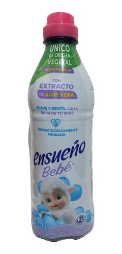 Suavizante Ensueño Bebé Aloe Vera 850 Ml Botella 7 Lavados