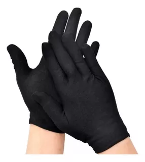 12 * Guantes De Trabajo De Algodón Con Dedos Completos