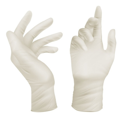 Imagen 1 de 4 de Guantes Látex Descartable Examen Caja X 100un Mediglove