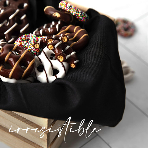 Canastas De Regalo De Pretzels Cubiertas De Chocolate Sin Gl