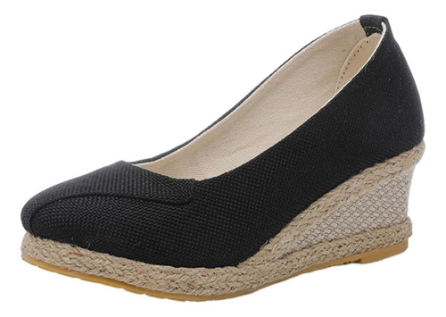 A Zapatos Transpirables Con Punta Cerrada Con Cuñas Y