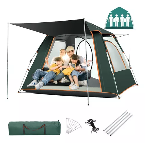 Tienda Casa De Campaña 4 Persona Grande Camping 2.1x2.1x1.45