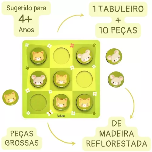 Jogo da Velha Entre Gato e Rato - Babebi