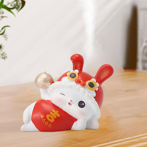 Escultura Comedor Tienda Chino Animal Conejo 6,5x3,7x5cm