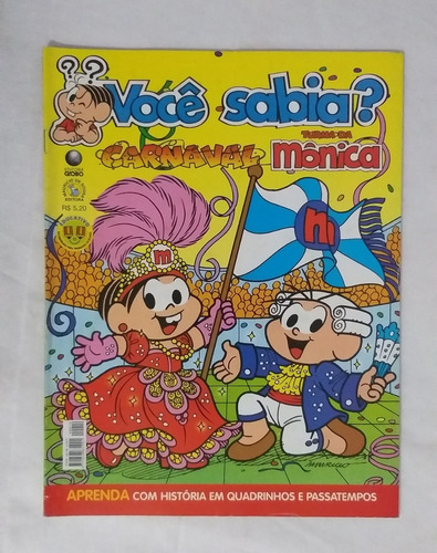 Turma Da Mônica Revista Você Sabia Carnaval N 12 Passatempos (Usado)