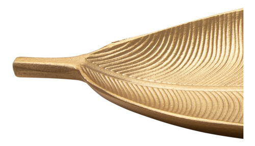Bandeja De Madera Dorada 21x59