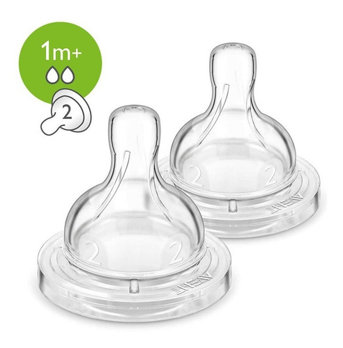 Imagen 1 de 4 de Tetinas Philips Avent Anticolicos Flujo Lento 2pz