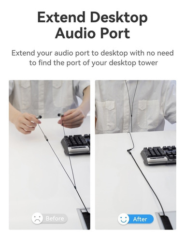 Cable De Audio Extension Vention 4 Polos 3.5mm 2m 10 Piezas