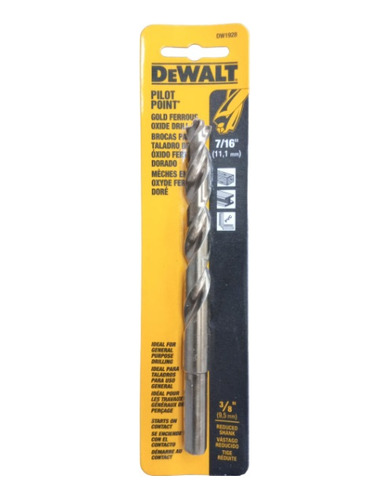 Broca Punta Piloto 7/16 P/metal Y Madera Dewalt