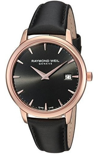 Reloj Casual De Acero Inoxidable Y Satén De Raymond Weil