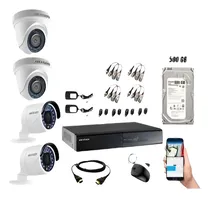 Comprar Kit Seguridad Hikvision Dvr 4 Canales, 4 Camaras 1080p