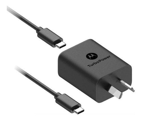 Cargador Motorola Turbo Power 27w Usb Tipo C G20 G100 G30 G9 + Cable