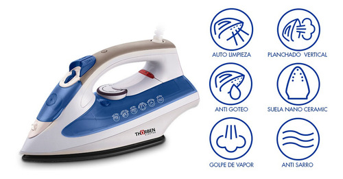 Imagen 6 de 7 de Plancha Thorben Nano Ceramic 2.2 Color Blanco