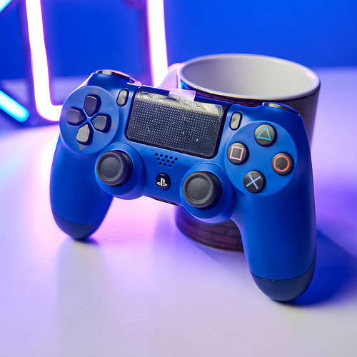 Joystick Inalámbrico Playstation Dualshock 4 Ps4 Azul Wave Blue