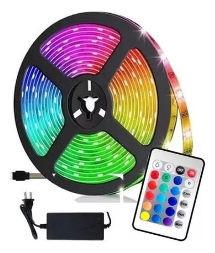 Cinta Led Tira Luces 5mts Rgb Multicolor Con Control