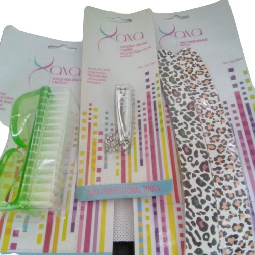 Set De Limpieza De Uñas Combo Limas Corta Uñas Cepillo + Reg