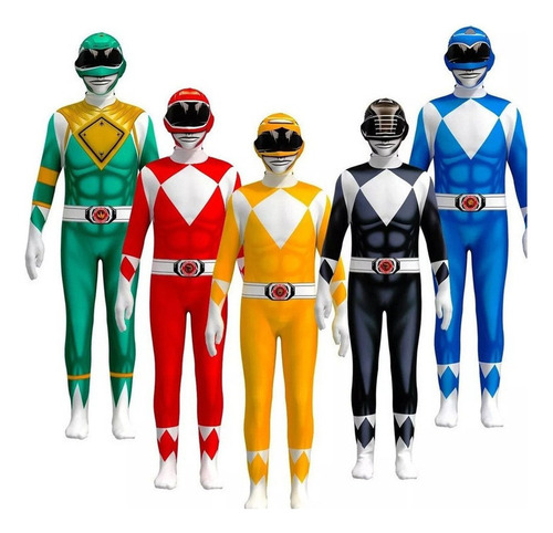 Juego De Disfraces Para Niños De Mighty Morphin Power Ranger