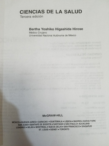 Ciencias De La Salud - Higashida Bertha (Usado)