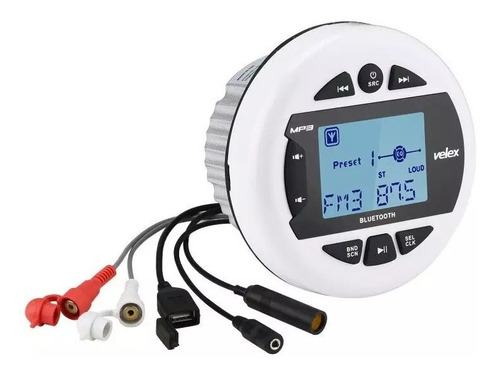 Imagem 3 de 9 de Som Mp3 Bluetooth Rádio Marinizado Prova D'água Lancha Barco