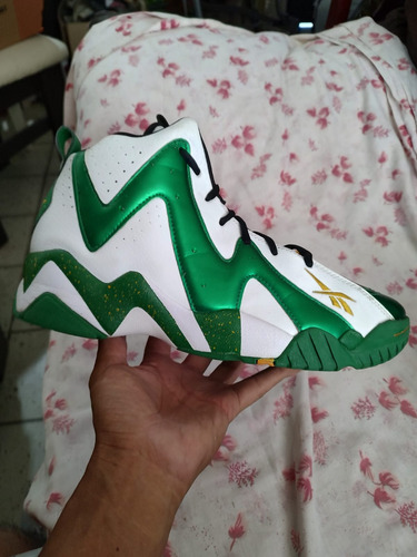 Tenis Reebok Kamikaze Ii Shawn Kemp Sonics Og 30mx Blanco Y Verde 30