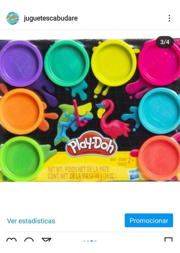 Imagen 3 de 4 de Play Doh En 8 Colores Surtidos.