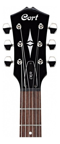 Guitarra eléctrica Cort CR Series CR50 single-cutaway de arce black con diapasón de jatoba