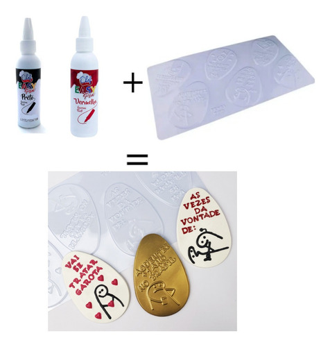 Imagem 1 de 4 de Kit Forma Tablete Meme Bento Flork + 2 Canetas Preta Vermelh