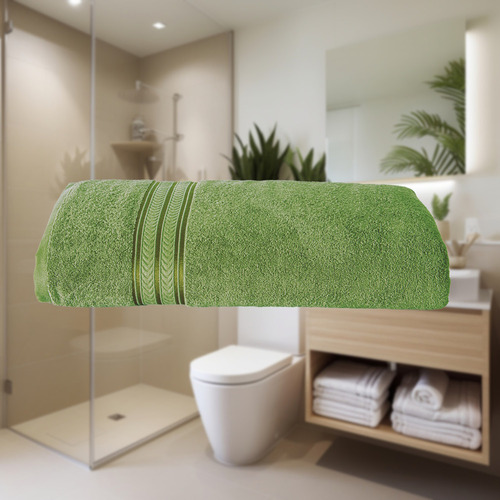 Toalla Baño Completo Premium Poliéster Concord Color Olivo