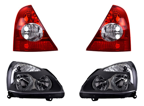 Paq Calaveras Y Faros Renault Clio 2005/2010 Depo