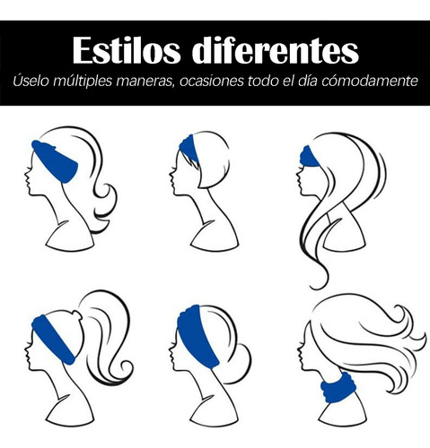 4pcs Bandas Para Cabello Cabeza Diademas Deportiva Elásticas
