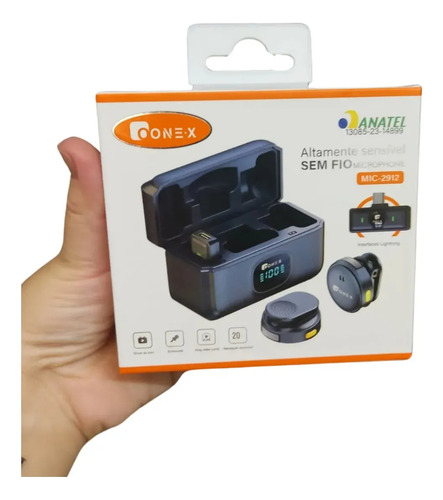 Microfone De Lapela Anti Ruído Games Cor Preto