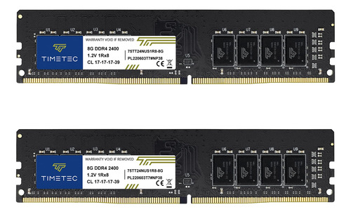 Timetec 16gb Kit(2x8gb) Ddr4 2400mhz Pc4-19200 Non-ecc