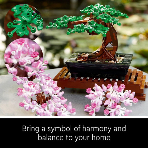 Lego Icons Bonsai Artificial Tree Building 10281 Home Decor
