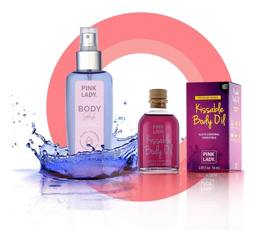 Kit Aceite Besable Frutos Y Body Splash Uva Pink Lady