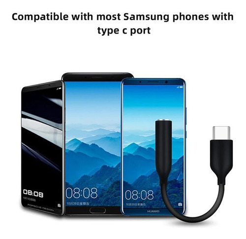 Adaptador Tipo C A Audio De 3.5mm Compatible Con Samsung