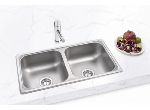 Imagen 2 de 3 de Pileta De Cocina Doble 306e 76x41x18 - Mi Pileta