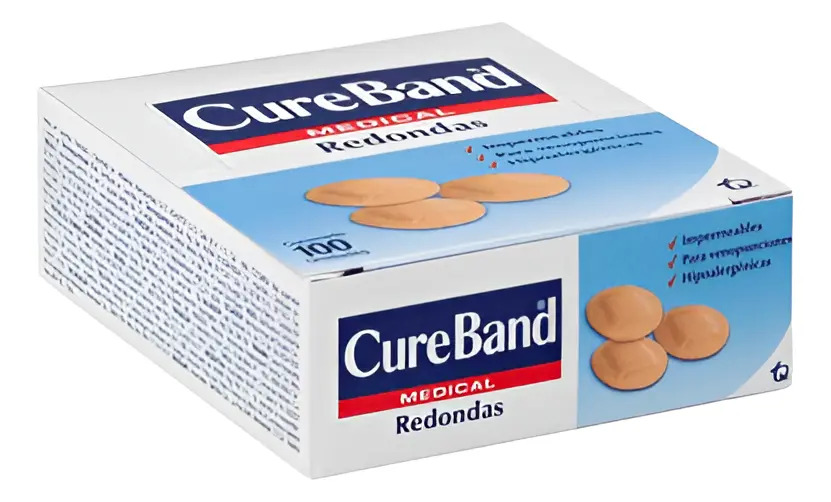 Curitas Redondas Post Puncion Cureband Caja X 100 Und