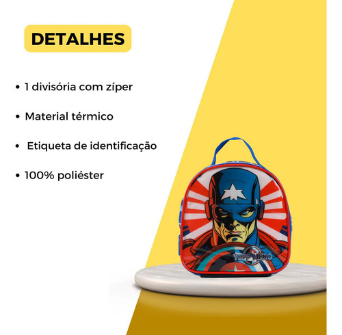 Kit Mochila Rodinha Lancheira Estojo Herói Estrela Meninos Cor Cinza