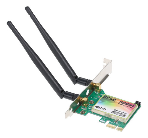 Placa Wi-fi Ac 1200mbps Bt4.0 Pcie Sem Fio Adaptador De Rede
