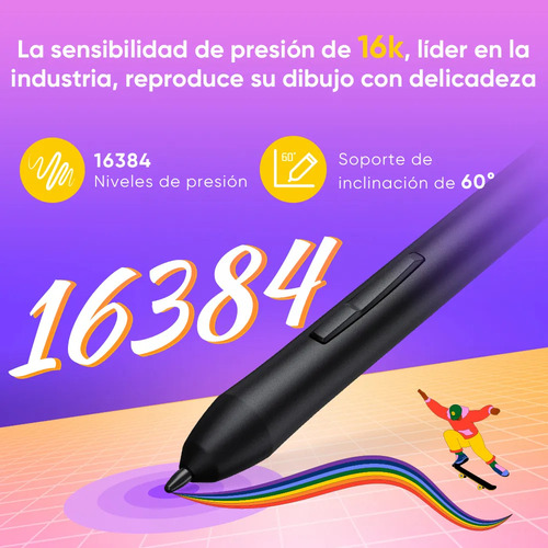 XPPen Deco 640 Tableta Gráfica 6 Pulgadas 16384 Niveles de Presión Compatible con Android