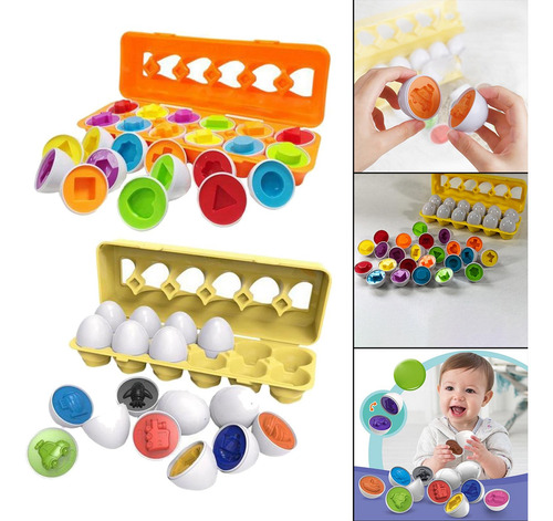 24 Huevos A Juego Que Reconocen El Color Del Juguete Para