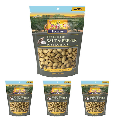 Sal Y Pimienta De Pistachos, Con Cáscara, 6 Oz. Bolsa, Koshe