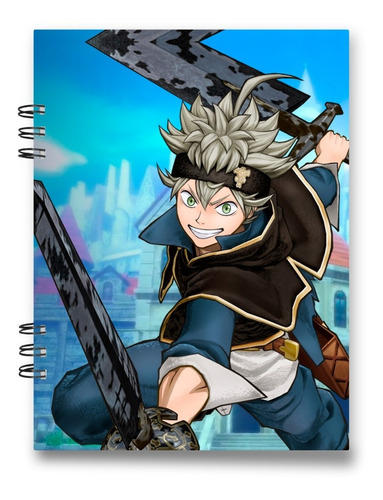 Imagen 2 de 4 de Black Clover Cuaderno 15x20 Cms Media Carta 100 Hojas